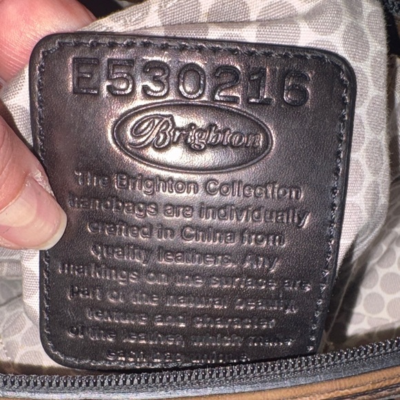 Brighton Vintage Patent Leather Brown Hand Bag with Tassel and Heart Charm - Picture 8 of 9